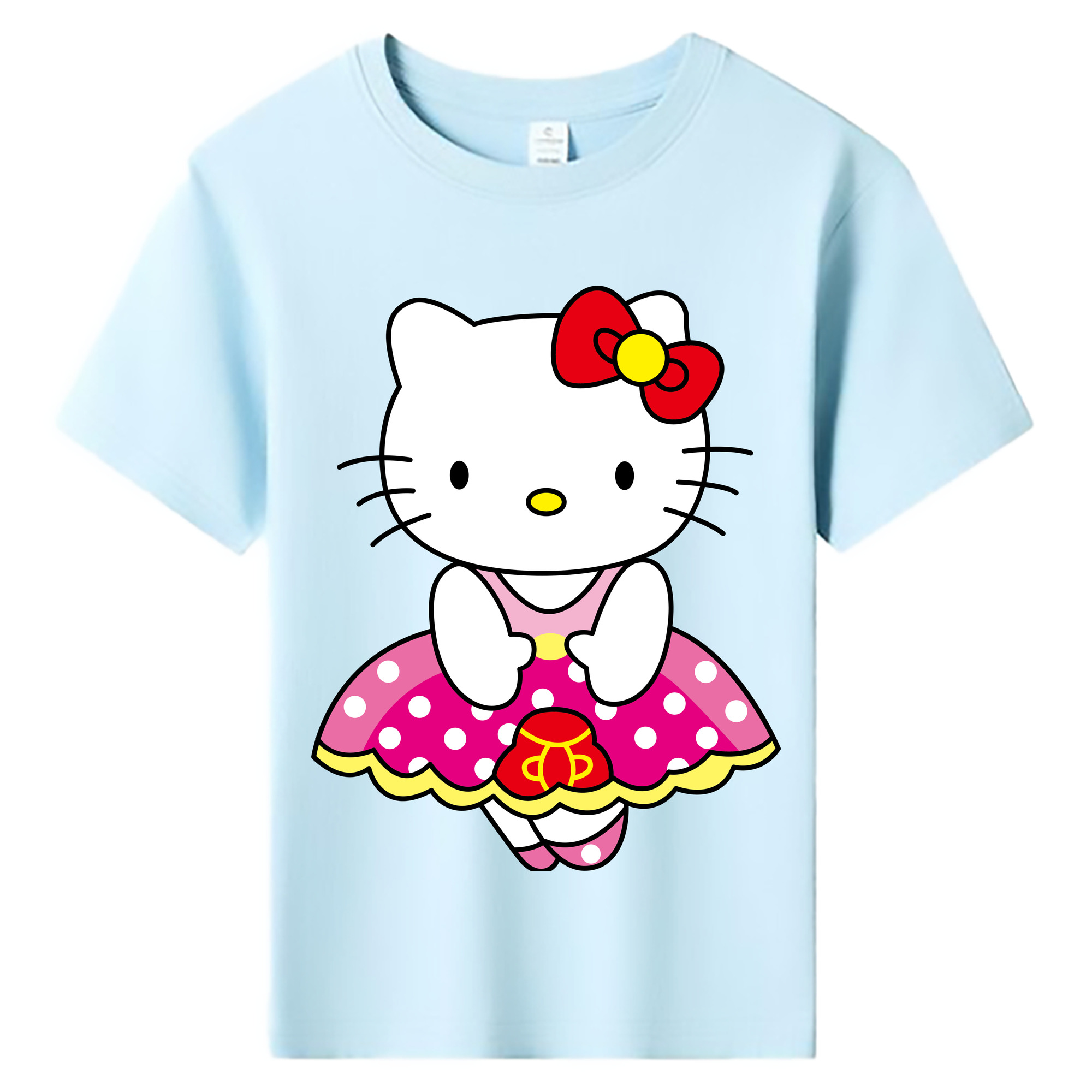 （画像用） Hello Kitty ハローキティ 綿100％キッズTシャツ（フロントプリント）
